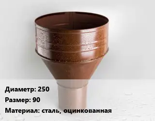 Воронка 250 90 сталь, оцинкованная